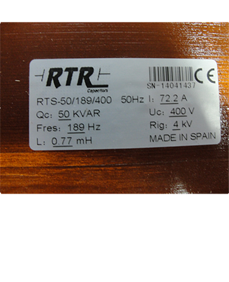 RTR電抗器RTSRTS-50/189/400
