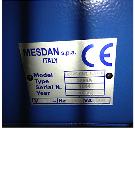 MESDAN手套切割实验设备3394A